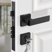 Plantex Mortise Door Lock for Home/Triple Security Main Door Lock Set with 3 Years of Warranty/Mortise Lock for Door with Brass Lock Body & Cylinder(7112 - DC-Black & Z-Black)