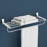 Plantex 304 Grade Stainless Steel 24 inch Towel Rack /Rod for Bathroom/Towel Bar/Towel Hanger/Towel Storage for Bathroom - Crystal (Chrome)