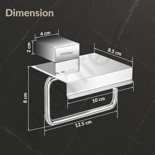 Plantex Toilet Paper Holder for Bathroom/304 Grade Stainless Steel Tissue Paper Roll Holder/Bathroom Accessories - Pack of 1 (Tesla - 2709, Chrome)