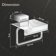 Plantex Toilet Paper Holder for Bathroom/304 Grade Stainless Steel Tissue Paper Roll Holder/Bathroom Accessories - Pack of 1 (Tesla - 2709, Chrome)