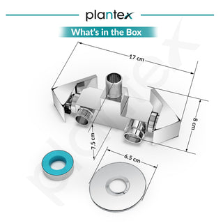 Plantex Pure Brass Two Way Bib Cock Tap with Compatible for Washing Machine with Water Saving Nozzle Attachment/2 in 1 Bib Tap -(PRI-307-Chrome)