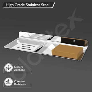 Plantex Stainless Steel Double Soap Holder for Bathroom/Soap Stand/Soap Dish/Wall Mounted Soap Holder/Bathroom Accessories