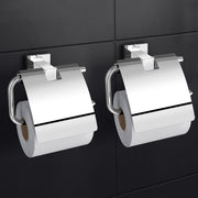 Plantex 304 Grade Stainless Steel Toilet Paper Holder/Toilet Paper Roll Holder/Toilet Roll Holder for Bathroom Accessories - Pack of 2 (Chrome)