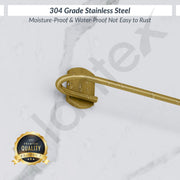 Plantex 304 Grade Stainless Steel 24 inch Towel Rod/Towel Bar/Towel Hanger for Bathroom/Bathroom Accessories - Parv (Brass Antique)