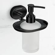 Plantex J4 Stainless Steel Liquid Soap Dispenser/Shampoo Dispenser for Wash Basin/Hand Wash Dispenser Wall Mounted/Bathroom Accessories (PVD Black Finish) Onix