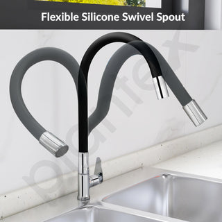 Plantex Pure Brass Kitchen Sink Tap Flexible/Kitchen Taps for Home Sink with Water Saving Nozzle/Kitchen Faucet -(LEA-712B)