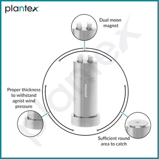 Plantex Stainless Steel Wall Mounted Magnet Door Stopper/Gate Stopper - Pack of 2 (Matt)