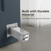 Plantex Stainless Steel Wall-Mounted Magnetic Door Stopper/Door Magnets to Hold Door/Door Catcher for Wooden Door - Pack of 6 (Matt Silver)