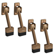 Plantex Door Stopper for Main Door with Rubber Grip 5-Inch Long Door Stopper for The Wooden Door - (Pack of 4) Rose Gold