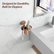 Plantex J4 Stainless Steel Toothbrush Holder for Bathroom/Toothbrush Stand for Bathroom/Tumbler Holder/Bathroom Accessories (PVD Rose Gold Finish) Onix