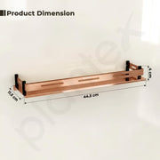 Plantex Stainless Steel Shelf for Bathroom/Multipurose Bathroom Shelf/Stand/Rack/Bathroom Organiser (18 x 5 Inch, PVD Rose Gold)