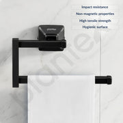 Plantex 304 Grade Stainless Steel Napkin Holder for Washbasin/Towel Hanger for Kitchen/Towel Holder/Bathroom Accessories - Squaro (Black)