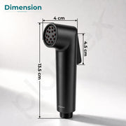 Plantex Self Cleaning Health Faucet for Toilet/ABS Plastic Jet Spray for Bathroom/Hand Gun/ Without Hose Pipe - Pack of 1 (Black)