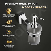 Plantex Liquid Soap Dispenser for Bathroom/Pure Brass Shampoo Dispenser/Handwash Dispenser/Bathroom Accessories - Pack of 1 (APS-DL-07, Chrome)