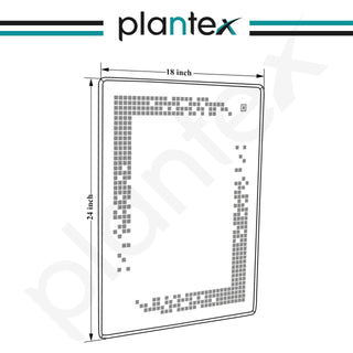 Plantex LED Mirror for Wash Basin with 3 Tone/Designer Mirror for Living Room/Bedroom/Dressing Room - Rectangle Shape (18 X 24 Inch)