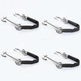Plantex Door Chain Lock for Main Door/Door Safety Chain/Door Chain Latch/Door Lock for Kids Safety/Chain Lock for Door with Rubber Grip - Pack of 4 (Chrome)