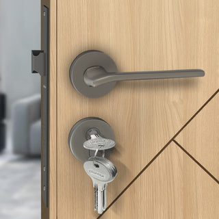 Plantex Door Lock-Fully Brass Main Door Lock with 4 Keys/Mortise Door Lock for Home/Office/Hotel (Sumer-3037, Satin Black Matt)