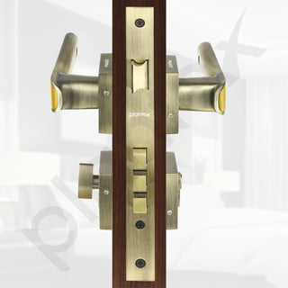Plantex Main Door Lock/Mortise Lock for Door with 3 Years of Warranty by plantex/Door Locks for Home with Brass Lock Body & Cylinder (7112 - PVD Gold & Brass Antique)