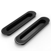 Plantex Sliding Door Handle/Concealed Handle for Sliding Door/160mm Concealed Handle for Wardrobe/Kitchen Cabinet - Pack of 2 (Black)