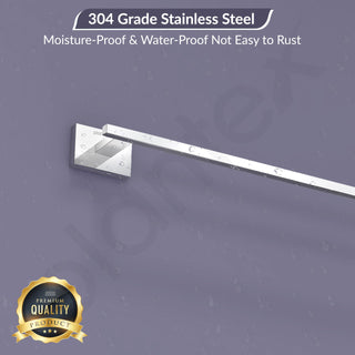 Plantex 304 Grade Stainless Steel 24 inch Bathroom Single Towel Rod/Towel Holder/Towel Hanger/Towel Bar/Stand/Bathroom Accessories - Benz (Chrome)