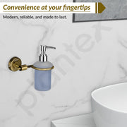 Plantex 304 Grade Stainless Steel Liquid Soap Dispenser/Shampoo Dispenser/Hand Wash Dispenser/Bathroom Accessories - Daizy (Antique)