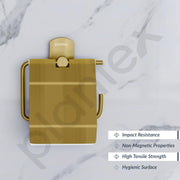 Plantex 304 Stainless Steel Tissue Paper Roll Holder For Bathroom/Toilet Paper Stand for Washroom/Toilet Paper Holder for Bathroom Accessories - Parv (Brass Antique)
