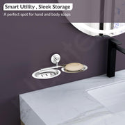 Plantex Stainless Steel Double Soap Holder for Bathroom/Soap Stand/Dual Soap Dish/Soap Storage/Bathroom Accessories - (Chrome)