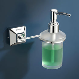 Plantex 304 Grade Stainless Steel Liquid Soap Dispenser/Shampoo Dispenser/Hand Wash Dispenser/Bathroom Accessories - Pack of 1, Squaro (Chrome)