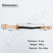 Plantex Door Chain Lock for Main Door/Door Safety Chain/Door Chain Latch/Door Lock for Kids Safety/Chain Lock for Door with Rubber Grip - Pack of 3 (Rose Gold)