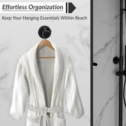 Plantex 304 Grade Stainless Steel Robe Hook/Cloth-Towel Hanger/Napkin Hanger/Bathroom Accessories - Daizy (Black)