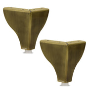 Plantex Heavy Duty Round 4 inch Spare Sofa Legs for Bed Furniture/Sofa Legs for Furniture Fitting/Table Legs/Sofa Leg Set of 2 pcs (Brass Antique)
