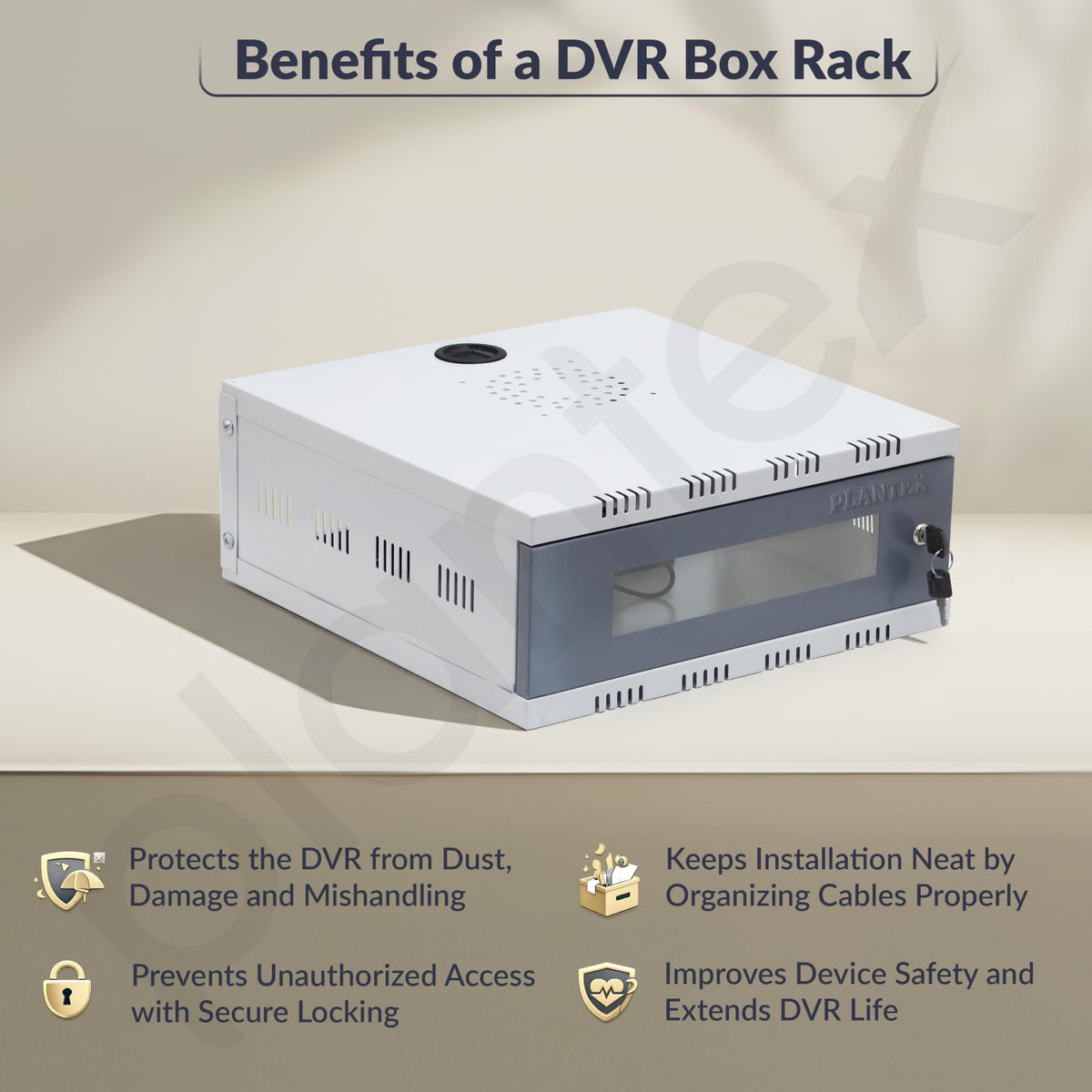 Plantex CCTV/DVR Rack/NVR/cctv box/Network Rack/Cabinet/with Lock ...