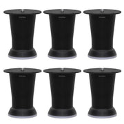 plantex 4 Inch Sofa Legs for Bed Furniture/Sofa Legs for Table/Sofa Support Legs with Rubber Grip (Black, 6 Pcs)