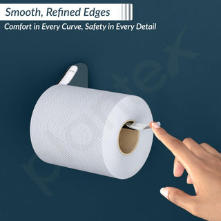 Plantex Rich Brass Bathroom Accessories - Unique Toilet Paper Holder/Tissue Paper Stand for Washroom/Bathroom (Chrome)