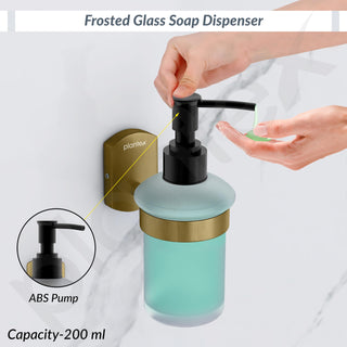 Plantex 304 Grade Stainless Steel Liquid Soap Dispenser/Shampoo Dispenser/Handwash Dispenser/Bathroom Accessories - Parv (Brass Antique)