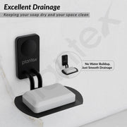 Plantex Metro Platinum Stainless Steel Bathroom Soap Holder/Wall Mounted Soap Holder/Soap Dish Stand/Bathroom Accessories - (Black)
