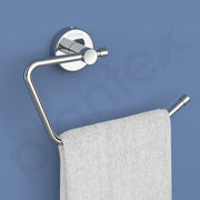 Plantex Stainless Steel Hand Towel Hanger for Washbasin/Napkin Holder For Bathroom/Towel Ring/Bathroom Accessories (Chrome) Pack of 2