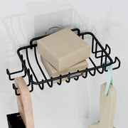 Plantex Self Adhesive Soap Dish with Hook for Bathroom/GI Steel Soap Case with Hook/Soap Holder/Soap Tray with Hook/Bathroom Accessories - (Black)