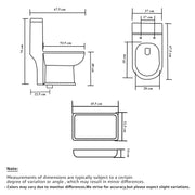 Plantex Ceramic One Piece Western Toilet with Tabletop Wash Basin/Floor Mount Commode for Toilet/Wash Basin for Bathroom - S Trap (Combo,White)