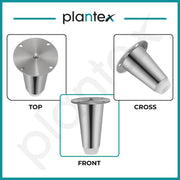Plantex Luxury Steel Sofa Legs - 4 Inch Chrome Furniture Legs Set of 10 Pieces