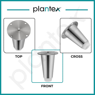 Plantex Sofa Legs/Sofa Stands for Legs/Legs for Furniture/Set of 6 pcs of Sofa Legs (Chrome)