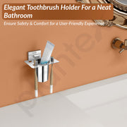 Plantex Stainless Steel Tooth Brush Holder for Bathroom/Tumbler Holder/Bathroom Accessories - Nexa (Chrome)