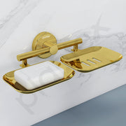 Plantex Galaxy 304 Grade Stainless Steel Rectangular Double Soap Dish for Bathroom/Soap Stand/Soap Holder/Soap Storage/Bathroom Accessories – (PVD Gold)