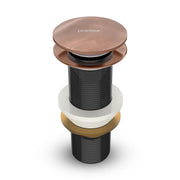 Plantex Pure Brass Waste Coupling for Wash Basin/ 5 inch Drain Out let System Full Thread Pop up Matt Waste Coupling for Wash Basin - Pack of 1 (Matt Rose Gold)