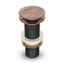 Plantex Pure Brass Waste Coupling for Wash Basin/ 5 inch Drain Out let System Full Thread Pop up Matt Waste Coupling for Wash Basin - Pack of 1 (Matt Rose Gold)