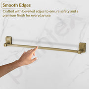 Plantex 304 Grade Stainless Steel 24 inch Towel Hanger for Bathroom/Single Towel Rod/Bar/Towel Stand/Bathroom Accessories - Darcy (Brass Antique)