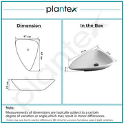 Plantex Ceramic Wash Basin/Triangle Basin/Tabletop Wash Basin for Bathroom/Home/Office/Hotel - (White - 25.5 x 18.5 x 5 Inch)
