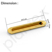 Plantex Sliding Door Handle/Concealed Handle for Sliding Door/160mm Concealed Handle for Wardrobe/Kitchen Cabinet - Pack of 4 (PVD Gold)