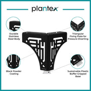 Plantex 4 Inch Sofa Legs for Bed Furniture/Sofa Legs for Table/Sofa Support Legs with Rubber Grip (Black, 8 Pcs)