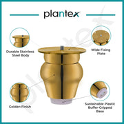 Plantex Heavy Duty Stainless Steel 3 inch Sofa Leg/Bed Furniture Leg Pair for Home/Furniture Sofa Legs for Table/Sofa Support Legs/Sofa Furniture Leg (Gold Finish) Set of 10 Pcs